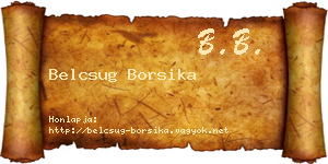 Belcsug Borsika névjegykártya